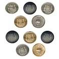 thumbnail image 1 of Horse in Horseshoe Set of 10 Metal 0.6" (15mm) Sewing Shank Round Buttons - Black Color, 1 of 5