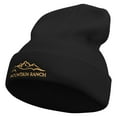 thumbnail image 1 of Horse in Mountain Ranch Embroidered 12 Inch Long Knitted Beanie - Black OSFM, 1 of 5
