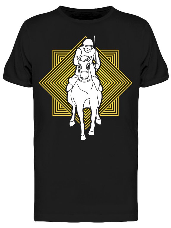 Horse racer on Line Square Tee Men's -Image by Shutterstock