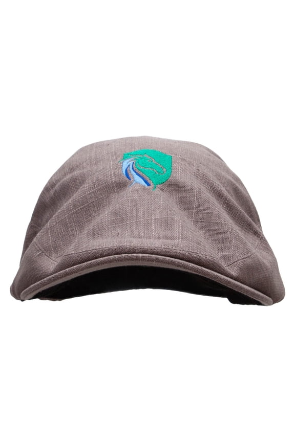 Horse's Side Head Big Size Men's Linen Ivy Cap - Charcoal XL-2XL