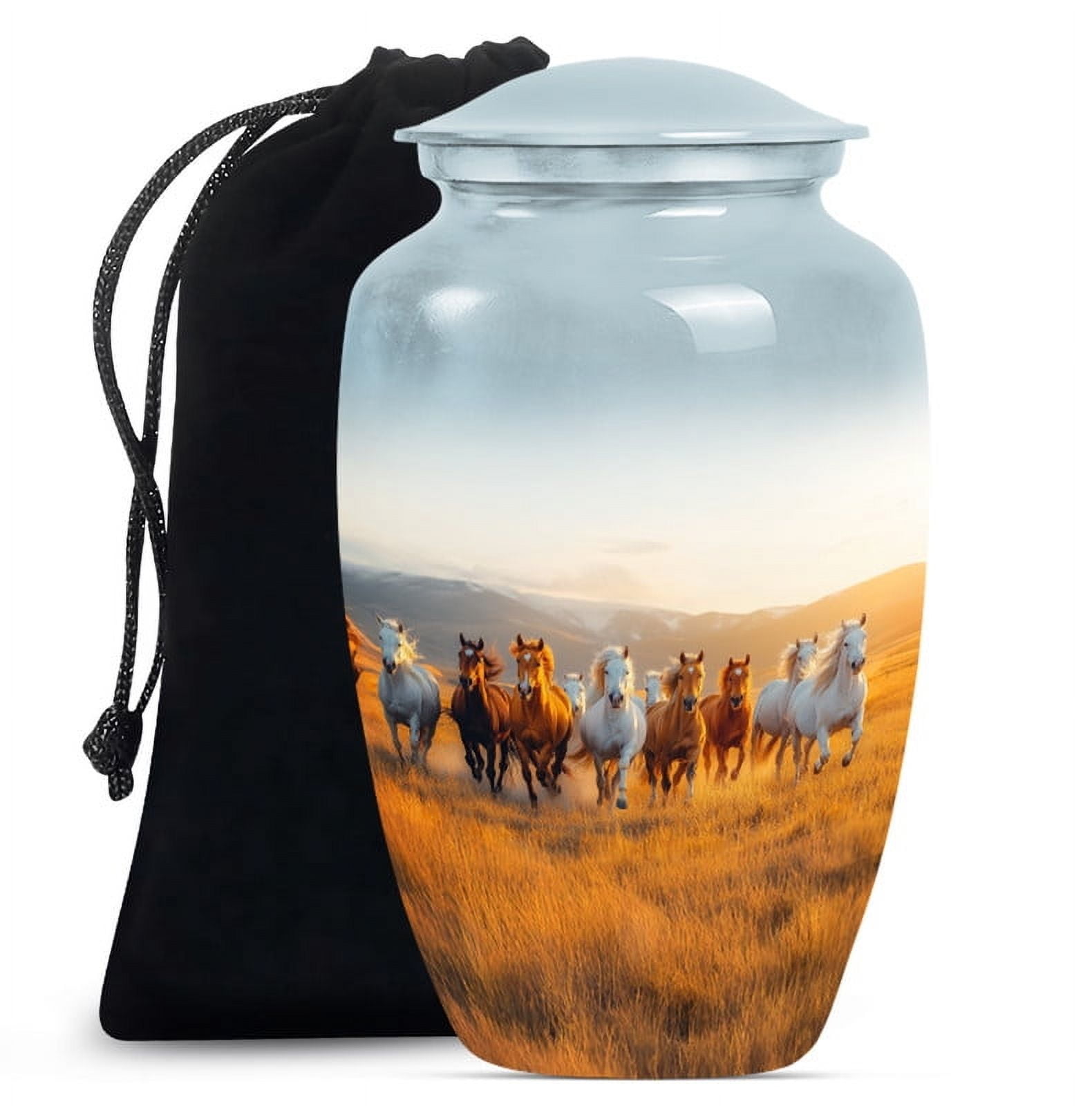 Horse urn, Urn for Ashes for Women, Urns for Adult Human Ashes, Urn for Ashes Adult male, Adult Cremation Urns, Large Urns for Human Ashes (Size - 10inch)