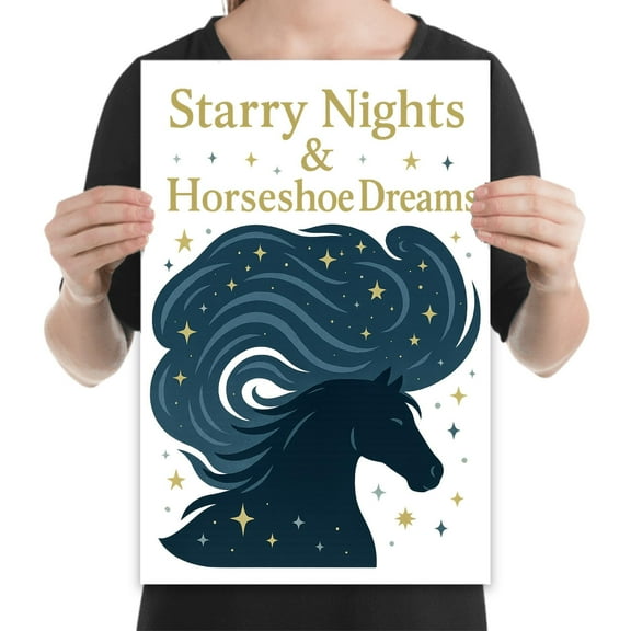 Horse wall art, 13x19 glossy print for equestrian bedroom and tack space