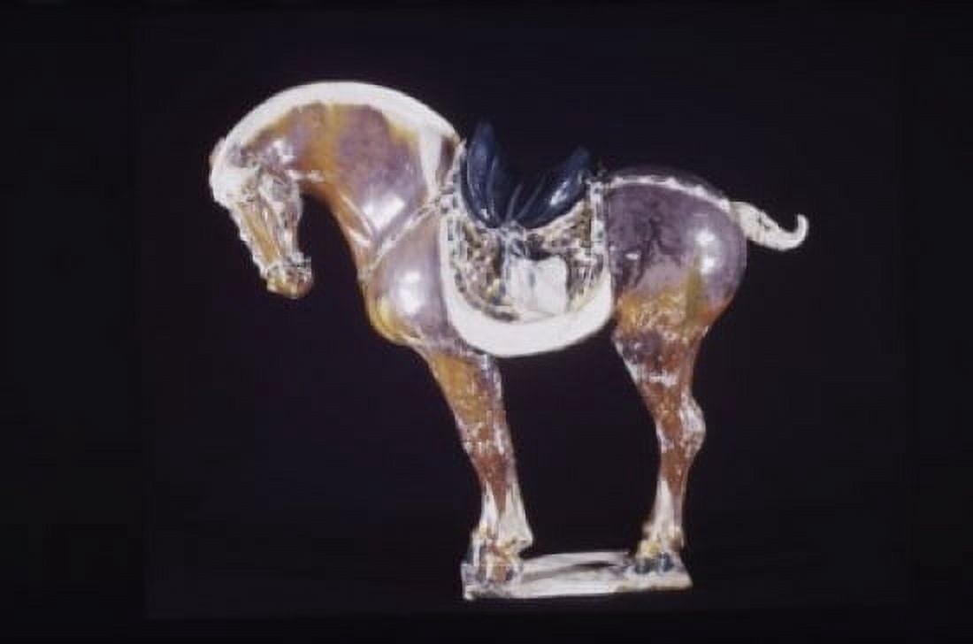 Horse with Saddle Tang Tomb Figure Chinese Art Canvas Art - (24 x 36)
