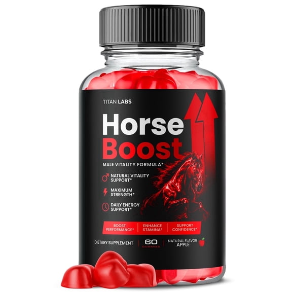 HorseBoost ACV Gummies Advanced Formula Vitamin Supplement Vitamins Taken Daily 1 Month Supply 60 Gummies