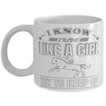 thumbnail image 1 of Horseback 11 oz Coffee Mug - I Know I Ride Like A Girl White Ceramic Gift, 1 of 4
