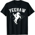 thumbnail image 1 of Horseback Riding Howdy Western Rodeo Yeehaw Cowboy T-Shirt, 1 of 4