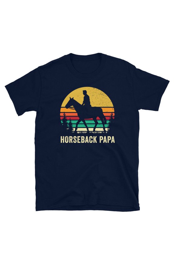 Horseback Riding Papa Shirt Horse Back Riding Dad Gift Equestrian Gifts Equestrian TShirt
