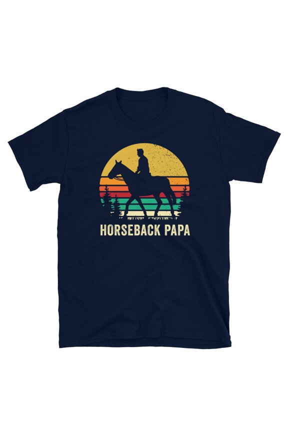 Horseback Riding Papa Shirt Horse Back Riding Dad Gift Equestrian Gifts Equestrian TShirt