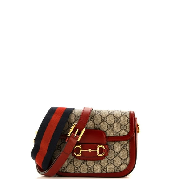 Pre-Owned Gucci Horsebit 1955 Shoulder Bag GG Coated Canvas Mini