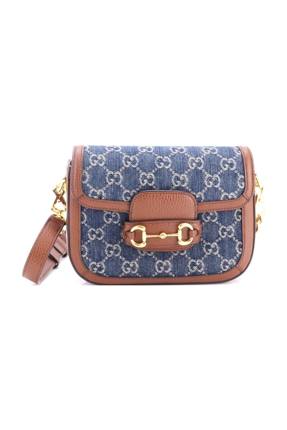 Horsebit 1955 Shoulder Bag GG Denim Mini By Rebag