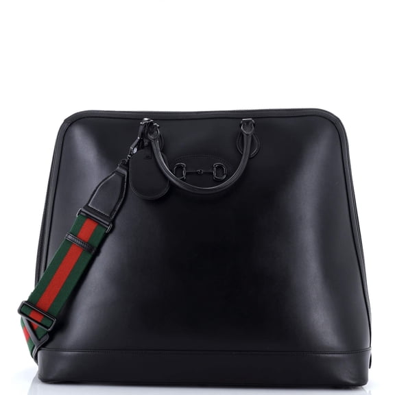 Horsebit 1955 Web Duffle Bag Leather Large By Rebag
