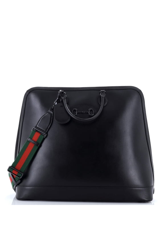Horsebit 1955 Web Duffle Bag Leather Large By Rebag