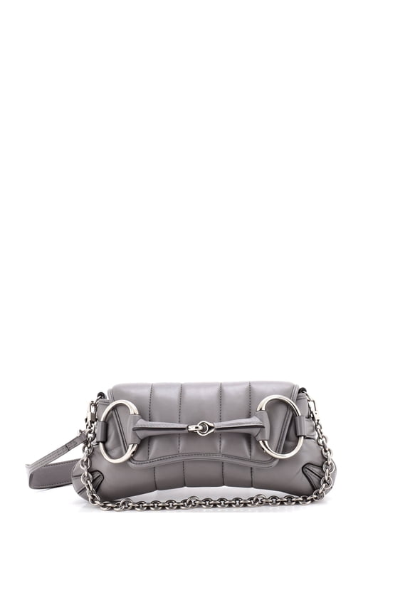Horsebit Chain Shoulder Bag Vertical Quilted Leather Small By Rebag