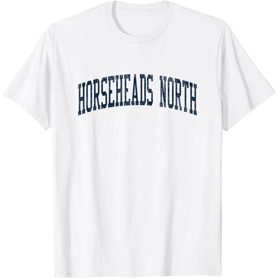 Horseheads North NY Vintage Athletic Sports JSN2 Navy Print T-Shirt