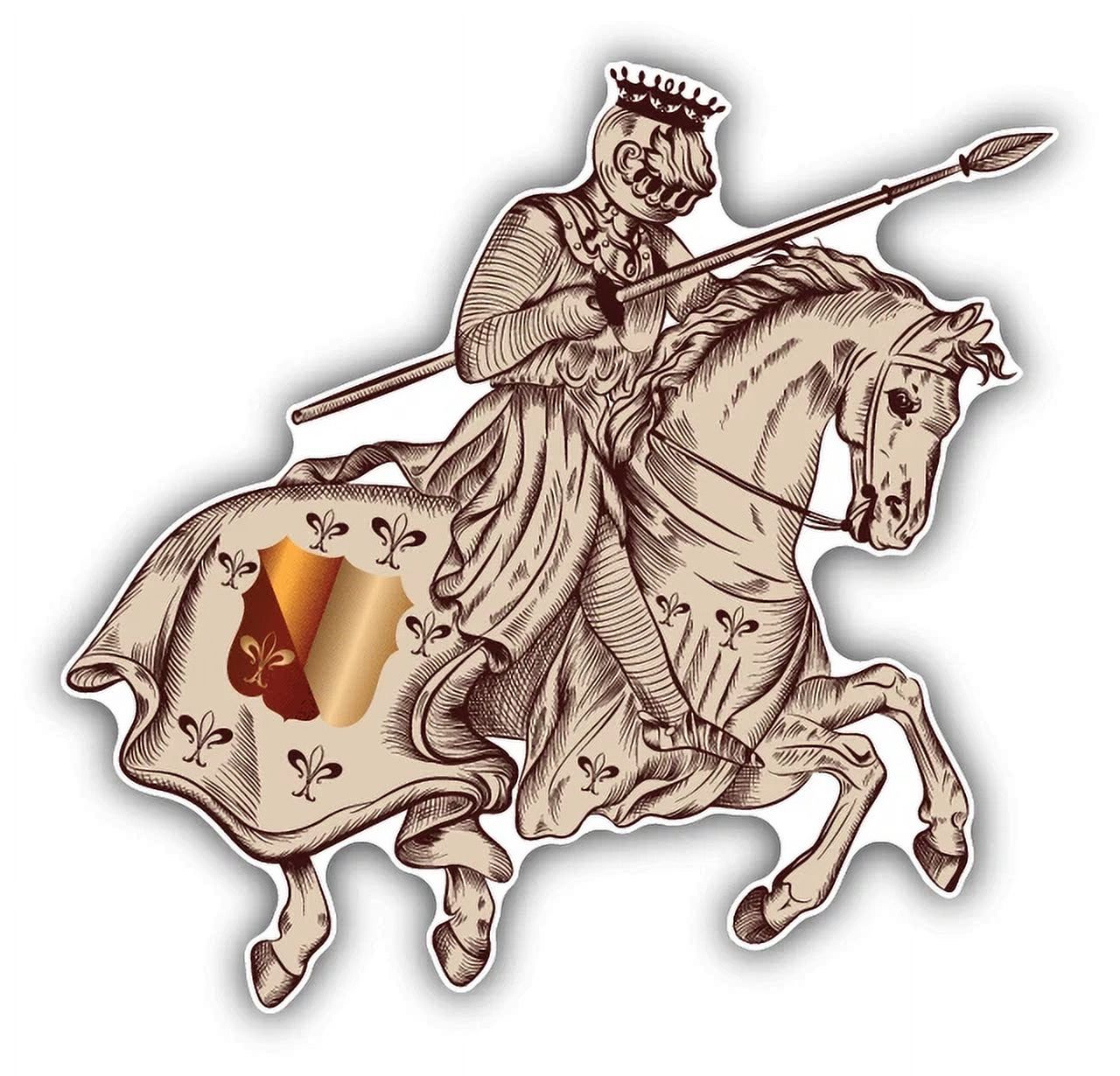 Royel Sticker Horseman Vintage Luxury Royal Sticker Phone Decal Water Bottle Stickers ...