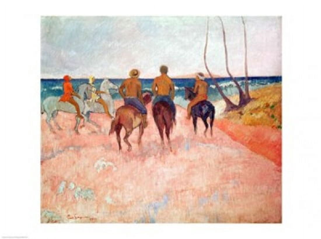 Horseman on the Beach Canvas Art - Paul Gauguin (24 x 18)