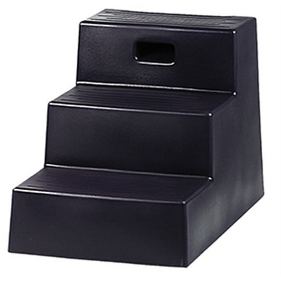 Horsemens Pride Anti Slip Plastic 3 Step Mounting Stool, Black