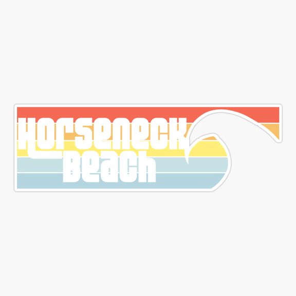 Horseneck Beach Massachusetts Ocean Wave Sticker