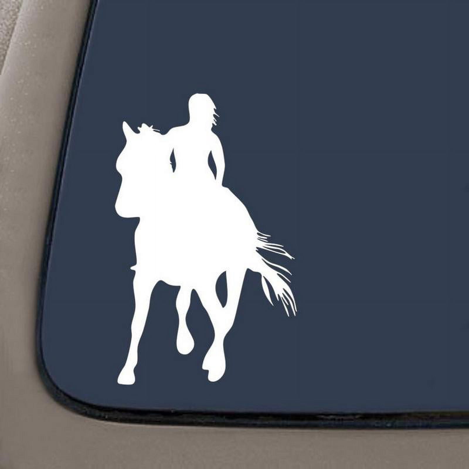 Horseriding Decal | 8 Inches By 5 Inches | White Vinyl Decal | Car ...