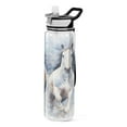 thumbnail image 1 of Horses 32oz Water Bottles with Straw Tritan Leakproof Sports Bottle BPA Free Clear for Fitness Gym Swimming Cycling, 1 of 7