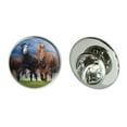 thumbnail image 1 of Horses Ahead of the Storm Front Metal 0.75" Lapel Hat Pin Tie Tack Pinback, 1 of 1