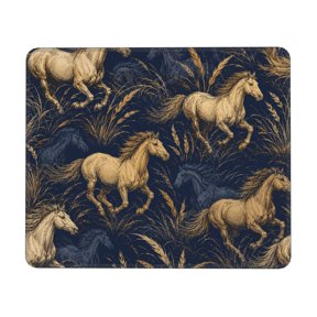 Horses And Prairie Grass Mouse Pad Non-Slip Rubber Gaming Mousepad Rectangle for Computers Laptop 7 x 8.6 in
