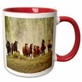 thumbnail image 1 of 3drose, Horses Cresting Small Hill During Roundup, Montana - Us27 Aje0030 - Adam Jones, 11oz Two-tone Red Mug, 1 of 4