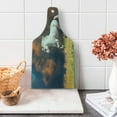 thumbnail image 1 of Horses Cutting Board, Andalusian Horse with a Majestic Dust Cloud Background Strong Desires Photo, Tempered Glass Cutting and Serving Board, Wine Bottle Shape, White Orange Green, by Ambesonne, 1 of 5