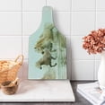 thumbnail image 1 of Horses Cutting Board, Camargue Horses in Water Oldest Breed Southern France Origin Photo, Decorative Tempered Glass Cutting and Serving Board, Wine Bottle Shape, White Beige, by Ambesonne, 1 of 5