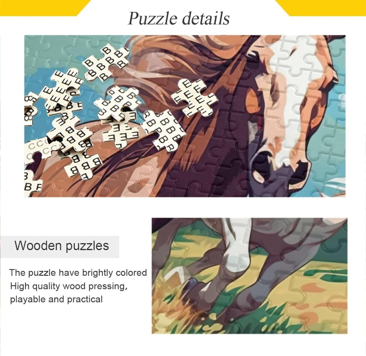 Horses Galloping Field Jigsaw Puzzle 500 Pieces, Zigsaw with Storage ...
