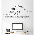 thumbnail image 1 of Horses Lend Us The Wings We Lack - Quote Horse Cowgirl Horse Stallion Mare Silhouette Vinyl Wall Art Wall Sticker Wall Decal Farm House Home Boys Room Décoration Design Décor Decal Size (6x10 inch), 1 of 3
