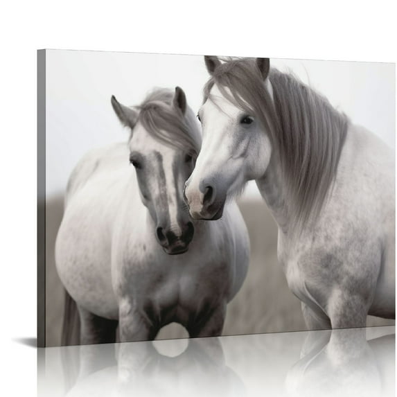 Nawypu Horses Lovers Canvas Wall Art: Animal Painting Print Wildlife Picture Artwork for Living Room
