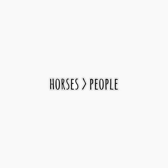 Horses Over People Vinyl Decal Sticker