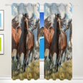 thumbnail image 1 of Horses Run Grassland Black Out Curtains 84 Inch Length for Bedroom Living Room Windows 2 Panels Set, 1 of 6