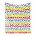 thumbnail image 1 of Horses Soft Flannel Fleece Throw Blanket, Rainbow Colors Giddy Pony Animal Art Retro Design Pattern Abstract Wild and Free, Cozy Plush for Indoor and Outdoor Use, 50" x 60", Multicolor, by Ambesonne, 1 of 6