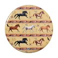 thumbnail image 1 of Horses Southwestern Border Pattern Pinback Button Pin, 1 of 5
