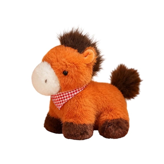 Horses Stuffed Animal,Soft Horses Plush Pad for Companion,Cute Plushies Horse Stuff,Horse Toys Gifts,Cute Simulation Horses Ornament,Realistic Plush Pony,Squeezeable Pony Plush Ornament(1pc)