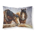 thumbnail image 1 of Horses Taking a Drink of Water Fabric Standard Pillowcase, 1 of 2