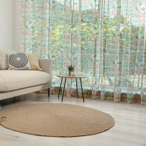 Horses Tulle Curtains with Rod Pocket, Carriage with Stallions Abstract s Elements Victorian Inspiration Romantic, Sheer Drape for Wedding Party 2 Panels, 7 Sizes, Multicolor, by Ambesonne