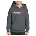 thumbnail image 1 of Horses Where My Heart Is Unisex Hoodie For Girls and Boys Youth Sweatshirt, 1 of 5