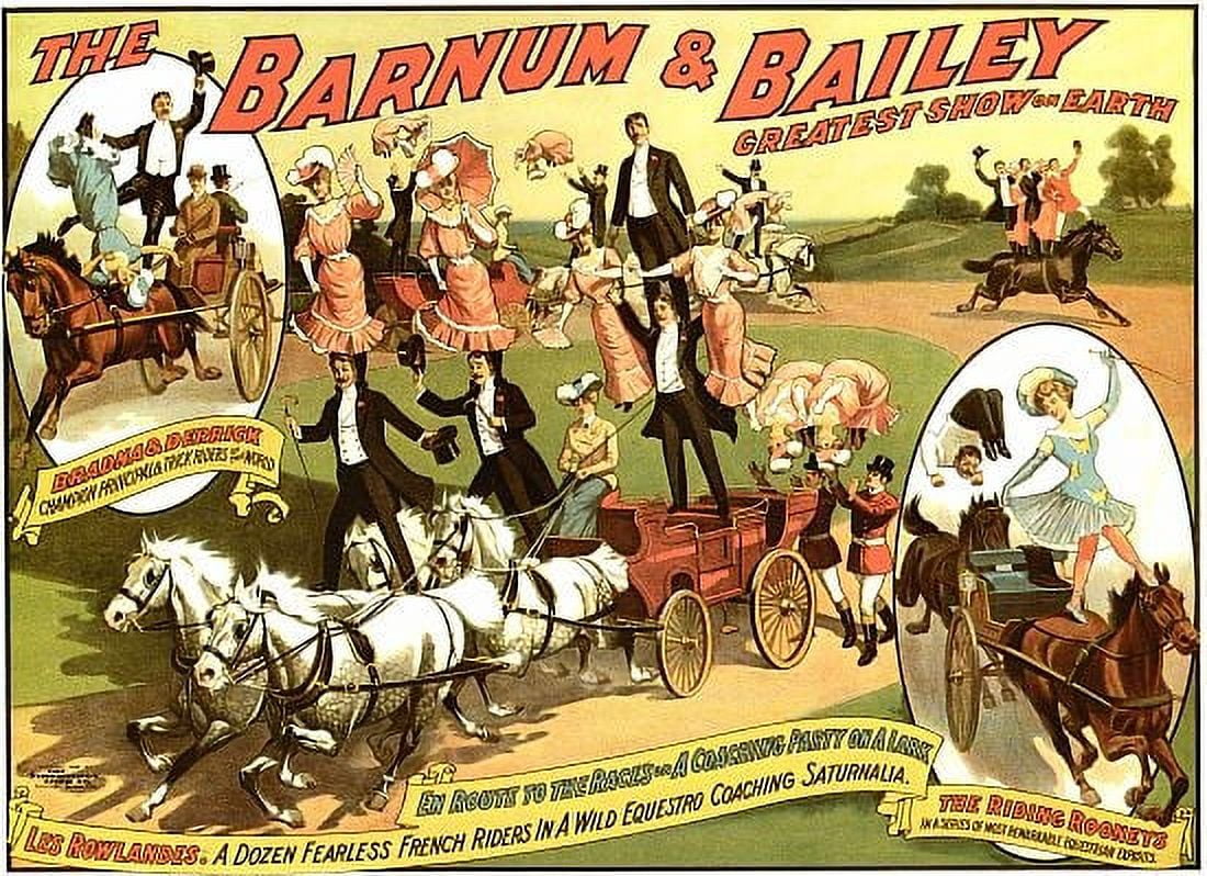 Horses and Equestrian Circus Canvas Art -  (36 x 54)
