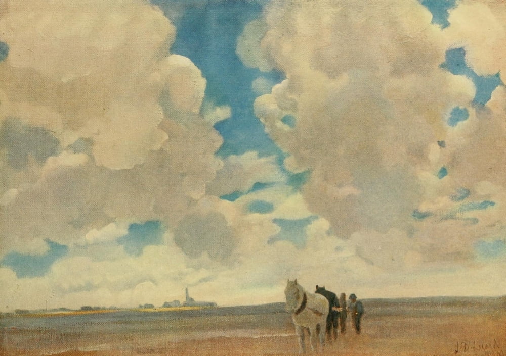 Horses and Movement 1921 A Summer Sky Canvas Art - Lowes Dalbiac Luard (18 x 24)