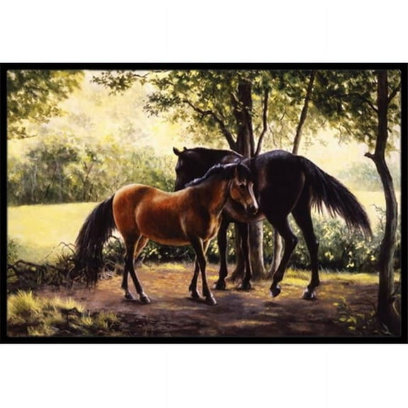 Horses by Daphne Baxter Indoor or Outdoor Mat, 18 x 27