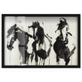 thumbnail image 1 of Horses in Ink Shadowbox Print Farm Animals Art by Art Remedy, Black Frame, 30 x 20, 1 of 7