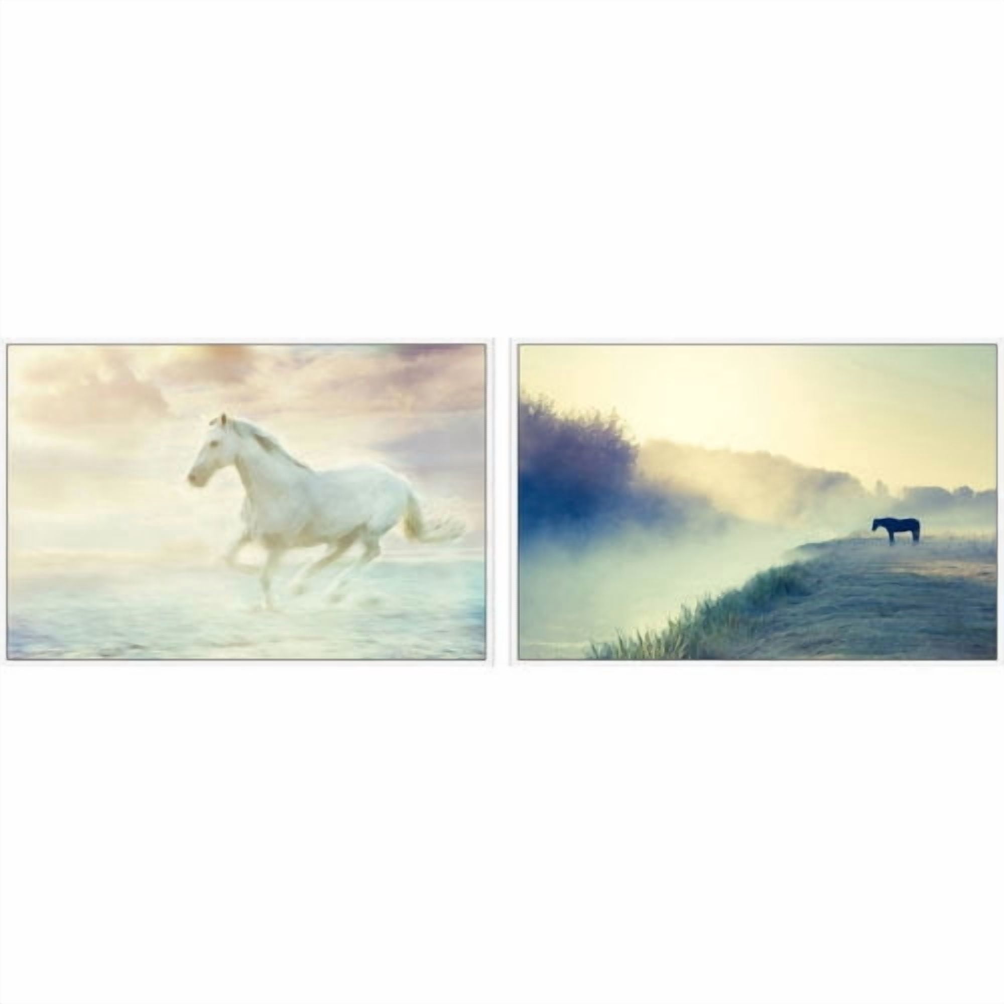 Horses in Nature Diptych
