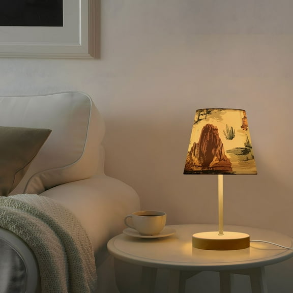 Horses in Wild West Desk Lamp 3 Color Modes LED Table Lamp Nightstand Reading Light for Bedroom Living Room