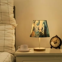 Horses with Bubbles LED Desk Lamp Table Lamp USB Bedside Nightstand Small Lamp for Bedroom Living Room Kids Room