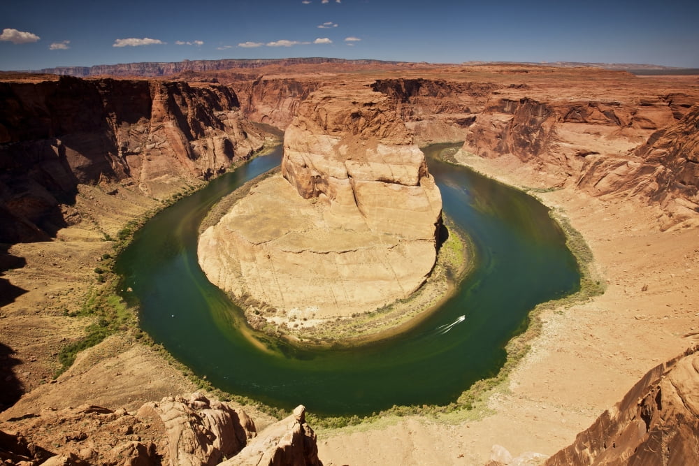 Horseshoe Bend on Colorado River Arizona USA Canvas Art - Terry MooreStocktrek Images (35 x 23)