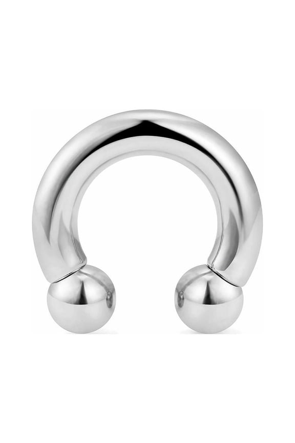 Horseshoe Circular Piercing Barbell Titanium G23 Polish Super lightweight