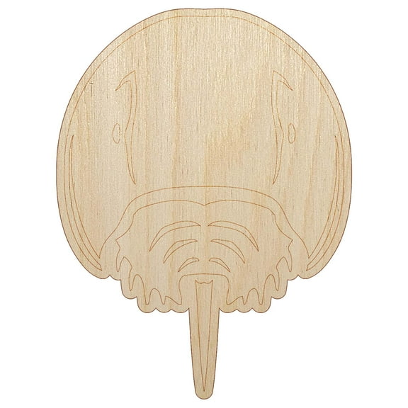 Horseshoe Crab Wood Shape Unfinished Piece Cutout Craft DIY Projects - 4.70 Inch Size - 1/8 Inch Thick